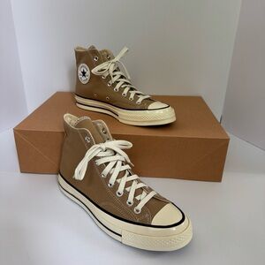 Converse Chuck 70 High Nomad Khaki Organic Canvas Sneakers W9.5/M7.5 EUC